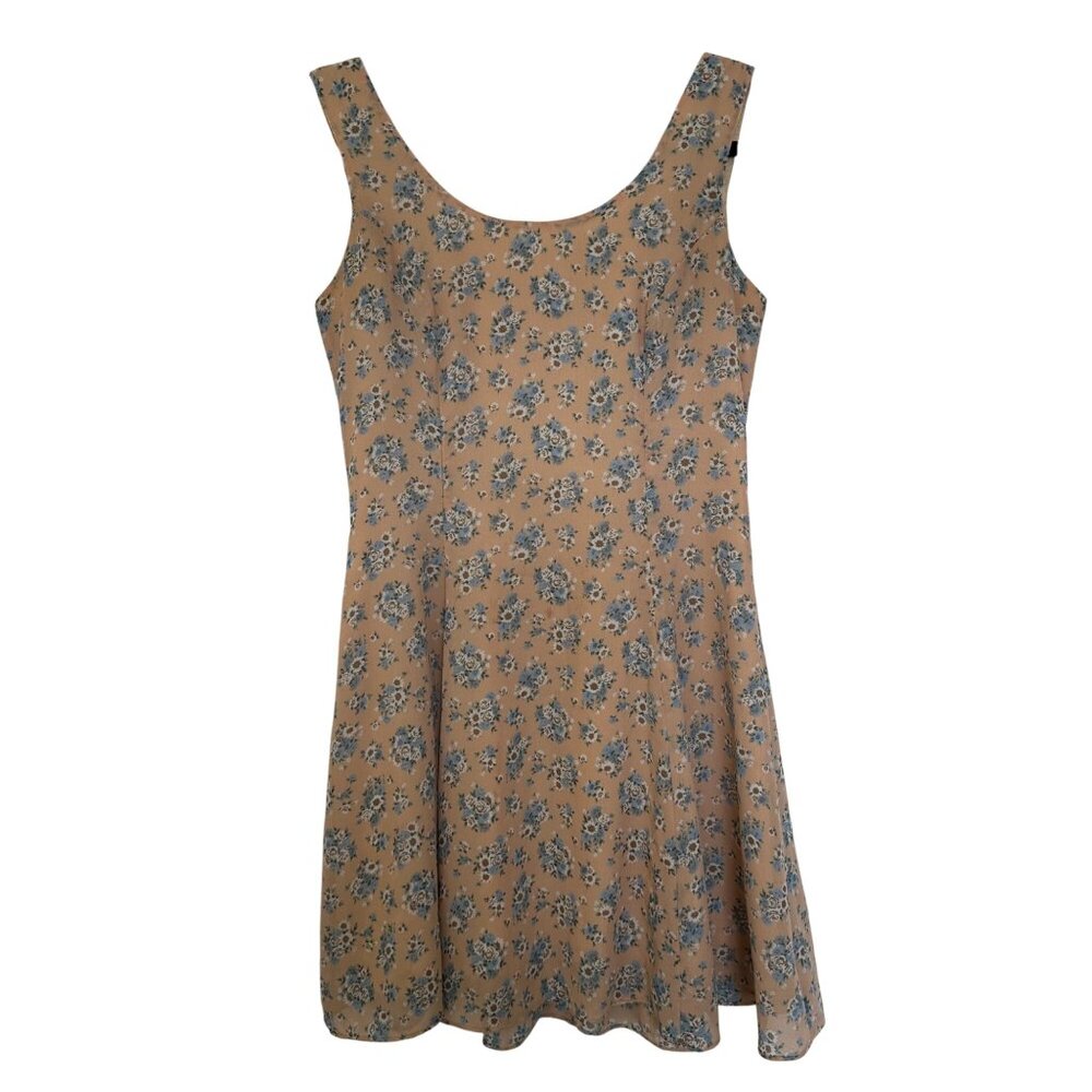 Paris Blues Vintage 90s Ditsy Floral Mini A-Line Dress Size 3 Coquette Y2K Lined